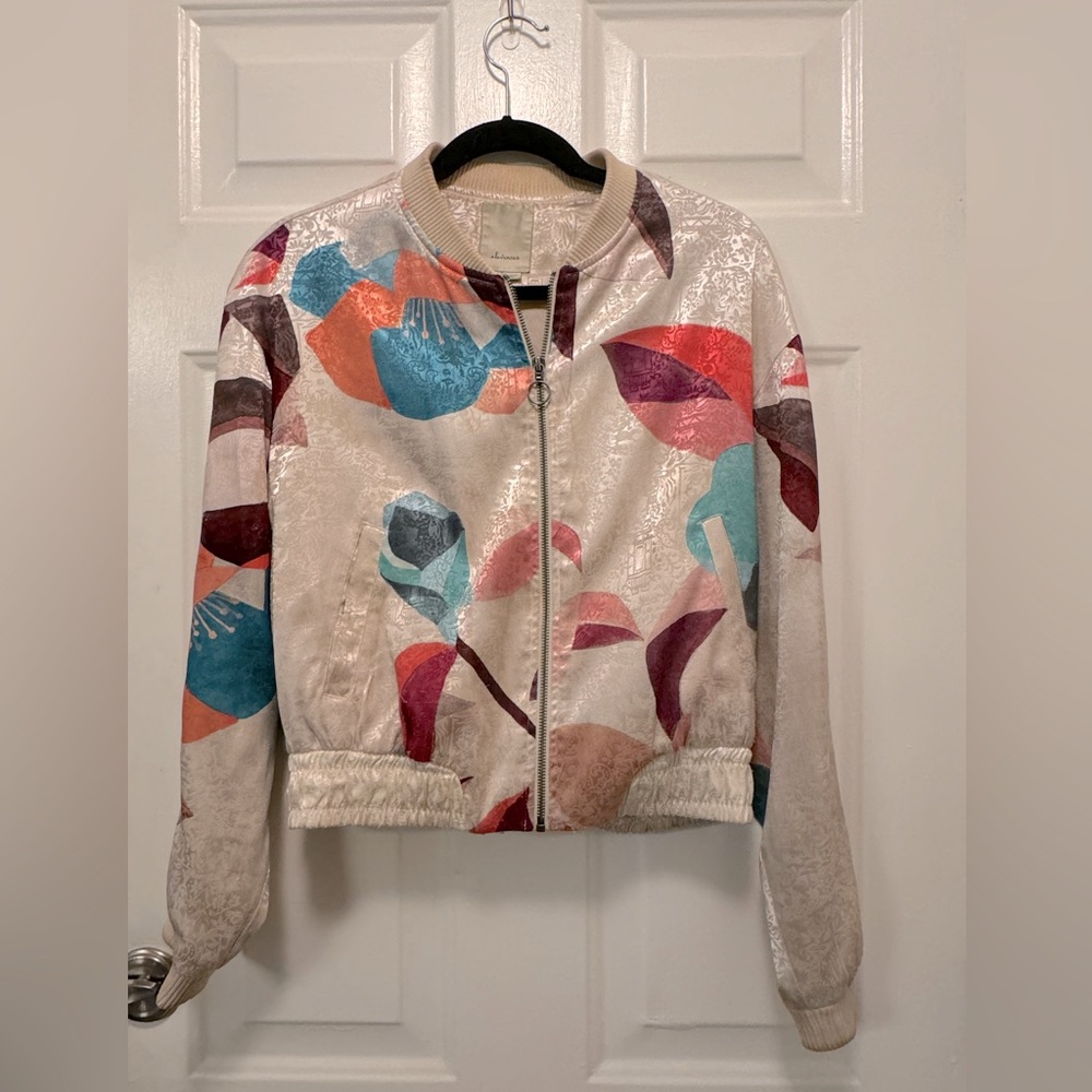 Elevenses 70s Inspired Silky Bomber Jacket